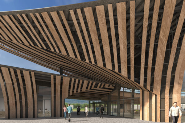 Roadside Station Aino Tsuchiyama (© Kengo Kuma & Associates)