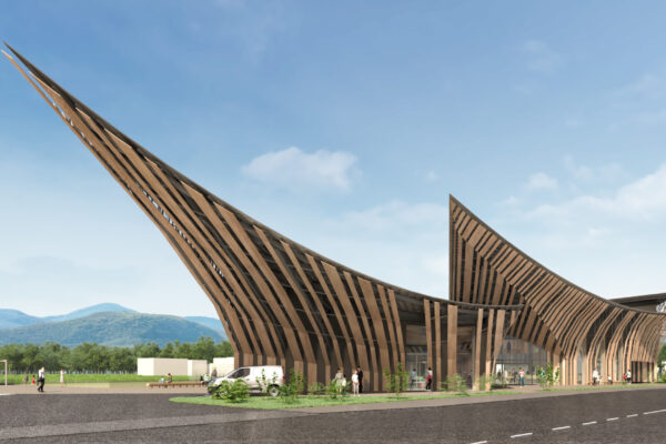 Roadside Station Aino Tsuchiyama (© Kengo Kuma & Associates)