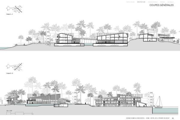 La Pointe du Bout – 5 stars Hotel (©Kengo Kuma & Associates)