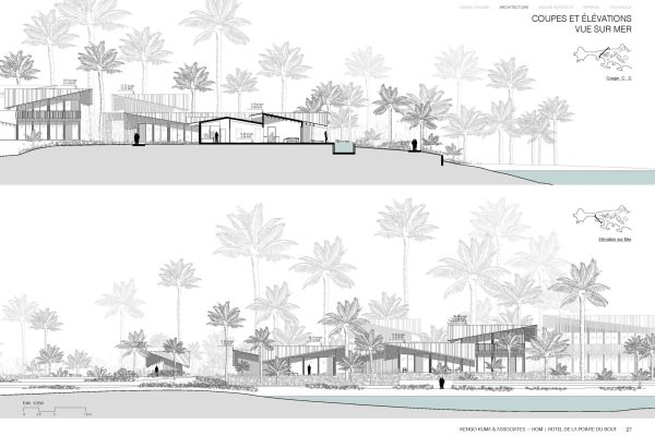 La Pointe du Bout – 5 stars Hotel (©Kengo Kuma & Associates)