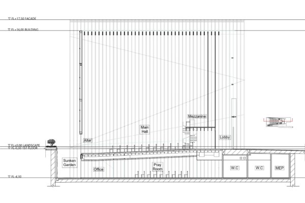 Church and Landscape, CMP Group Taichung Mixed-use Development (©Kengo Kuma & Associates)